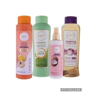 Anyeluz Kit Coctel de Crecimiento Natural, Shampoo de cebolla, Acondicionador